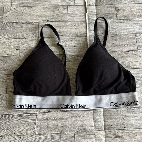 Calvin Klein Modern Cotton Lightly Lined Triangle Bralette size large - Picture 1 of 6